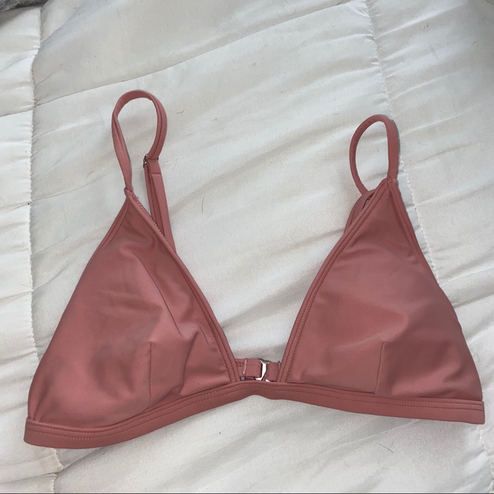 Triangle bikini top in mauve